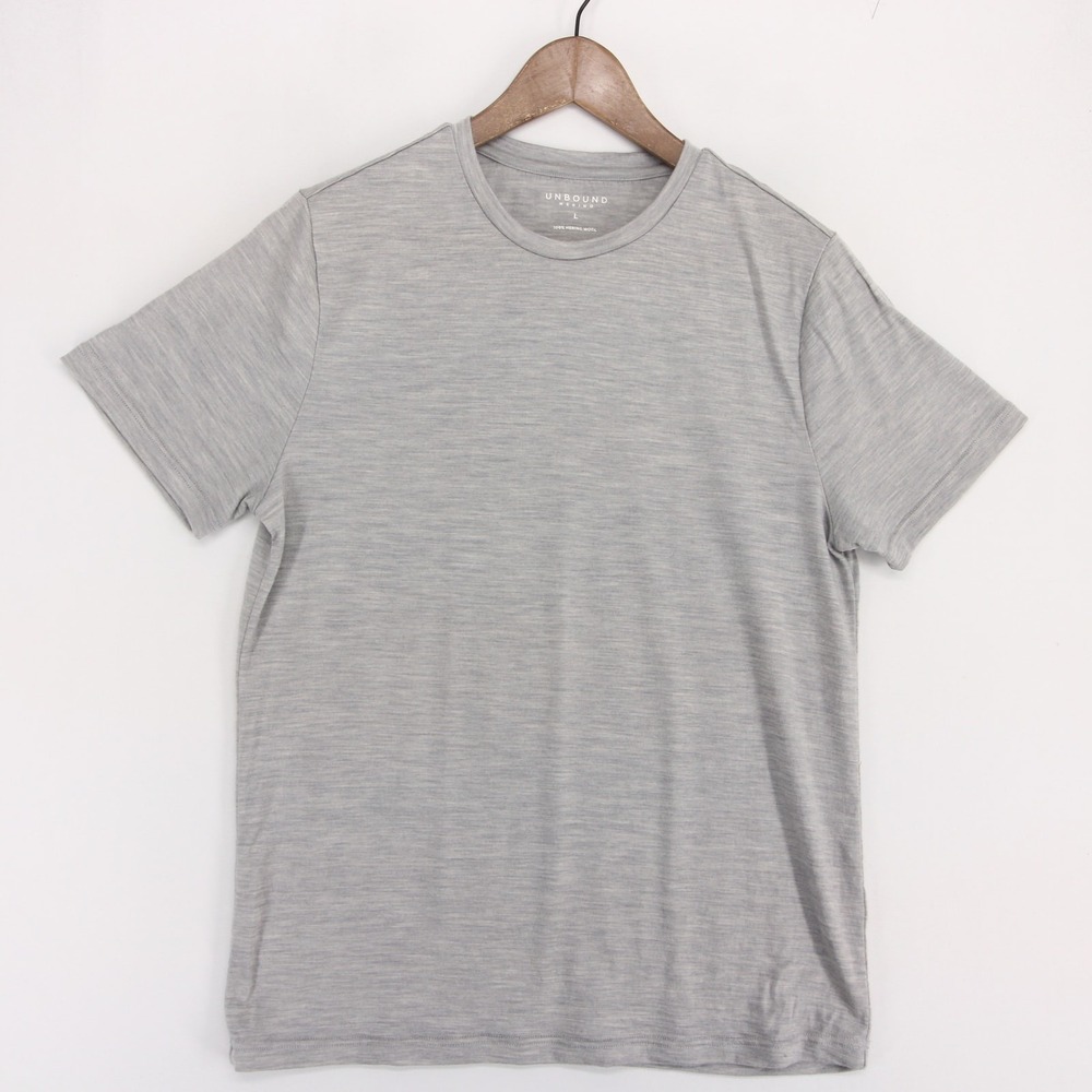 UNBOUND Crew Neck Short Sleeve Tee - Light Gray